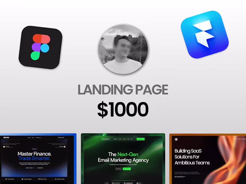 Cover image for Landing Page Design & Framer Development