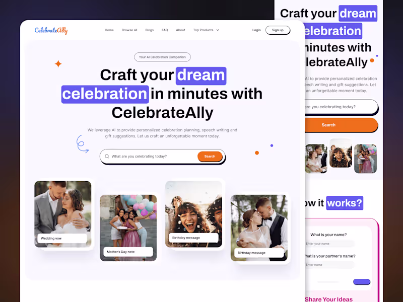 Cover image for CelebrateAlly – Celebration Planning with AI