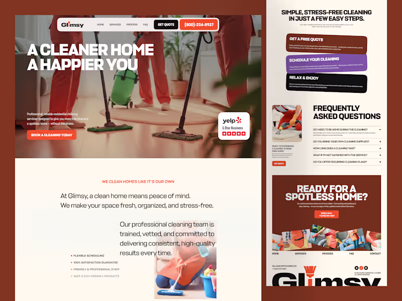 Cover image for Glimsy – Residential Cleaning Service