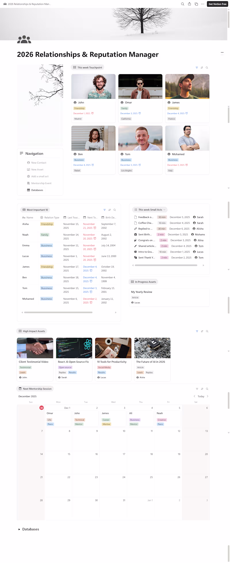 Cover image for I just finished this personal CRM on NOTION