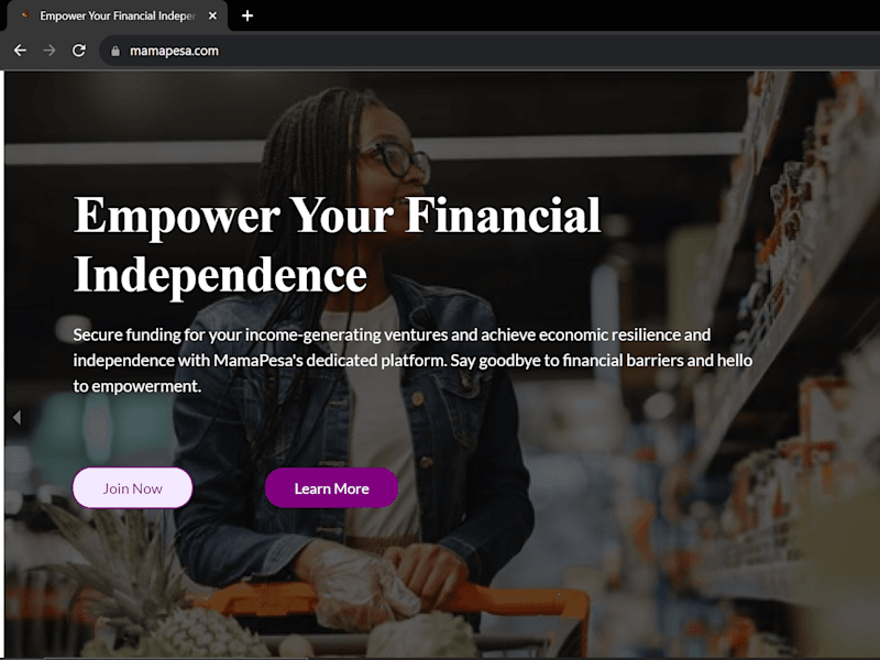 Cover image for MamaPesa Website