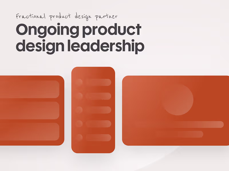 Cover image for Fractional Product Design Partner