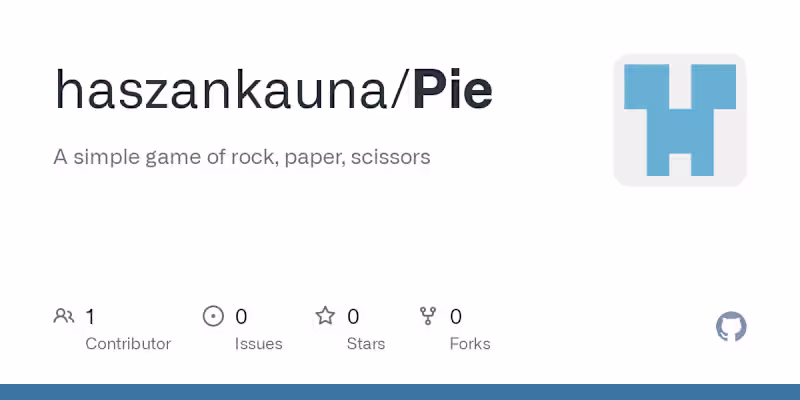 Cover image for GitHub - haszankauna/Pie: A simple game of rock, paper, scissors