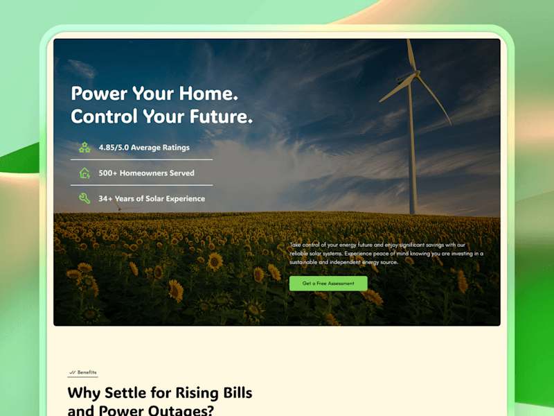 Cover image for Liberty Solar 🗽 Website Design | Energy Independence
