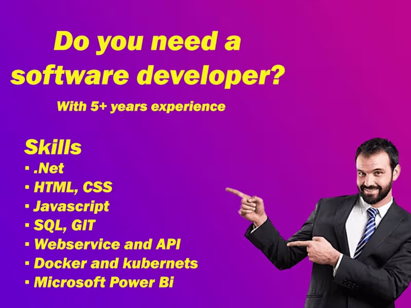 Cover image for Website, portal and service development and API integration
