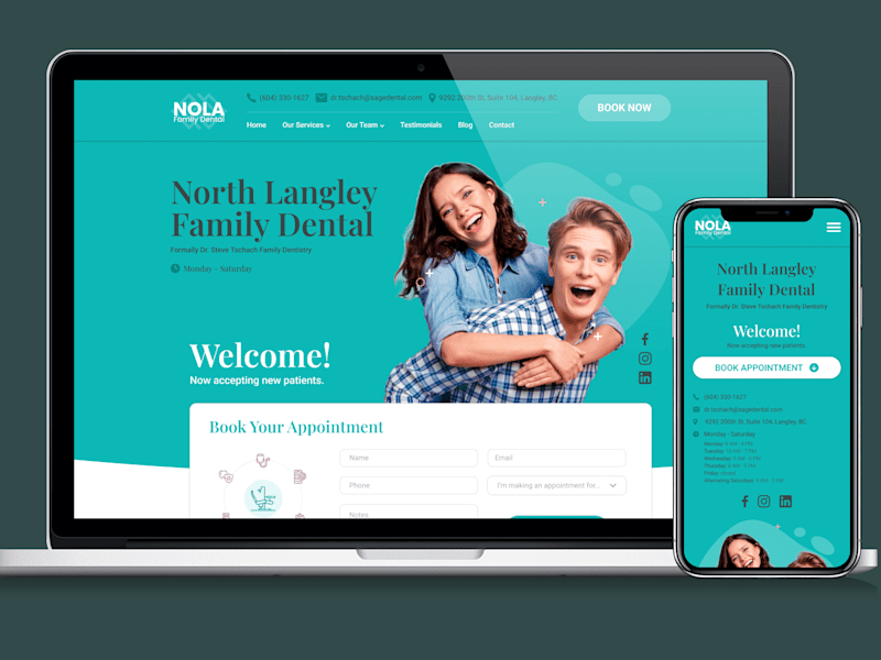 Cover image for NOLA Family Dental - Family Dentist Website (Redesign)