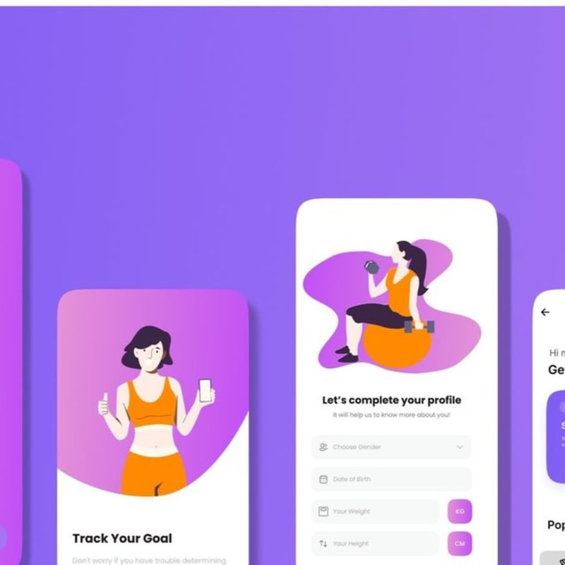 Cover image for Sandesh Magar on Instagram: “Fitness App Design”