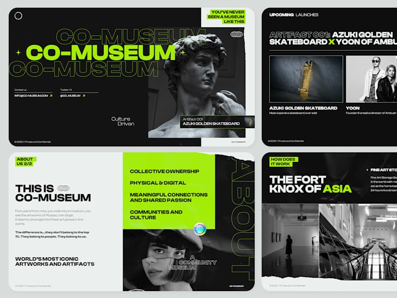 Cover image for Co-Museum Brand identity & Pitch Deck