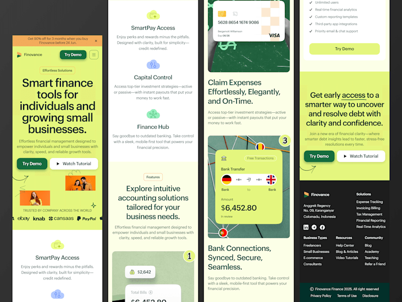 Cover image for Finance Management Responsive Landing Page | Mobile App
