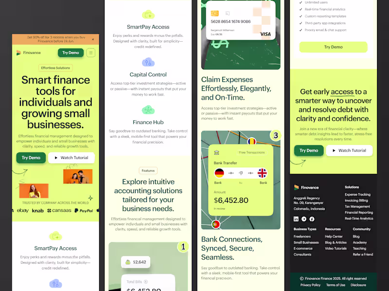 Cover image for Finance Management Responsive Landing Page | Mobile App