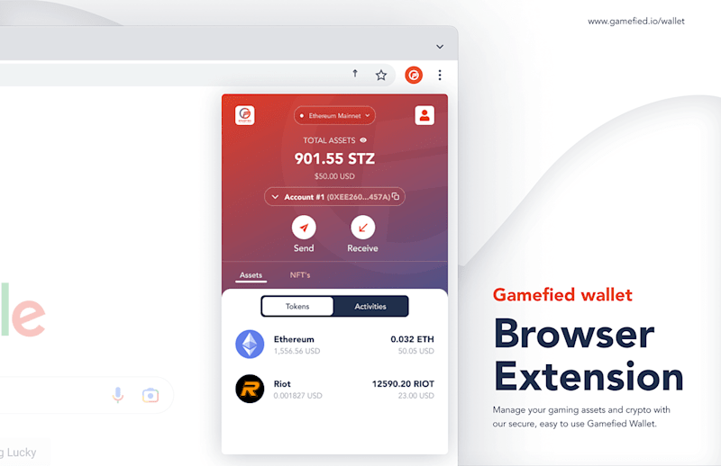 Cover image for Gamefied - Crypto Wallet Browser Extension on Behance