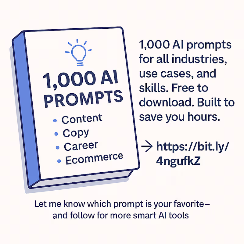 Cover image for 1,000 AI Prompts Vault for Creators & Coaches