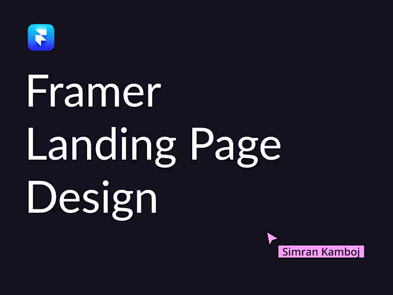 Cover image for Framer Landing Page