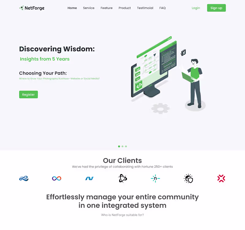 Cover image for Web Landing Page Design
