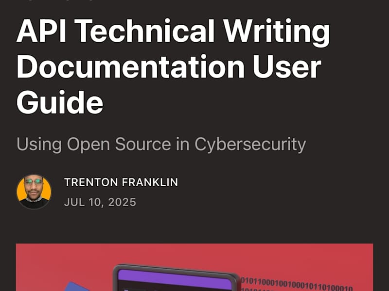 Cover image for API Technical Documentation User Guide