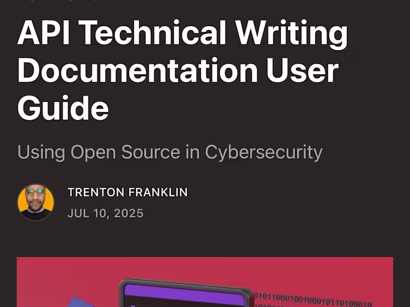 Cover image for API Technical Documentation User Guide