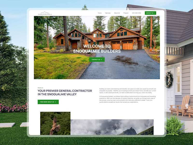Cover image for SnoqualmieBuilders: Website design