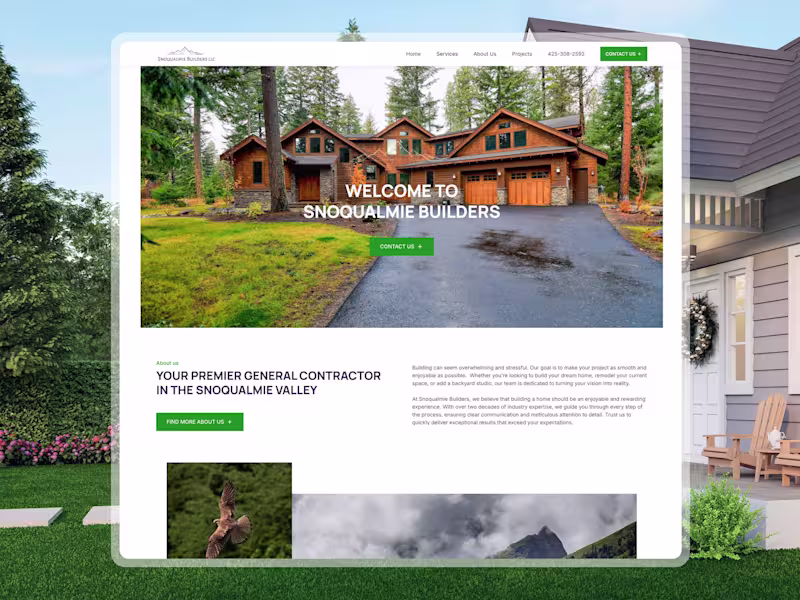 Cover image for SnoqualmieBuilders: Website design