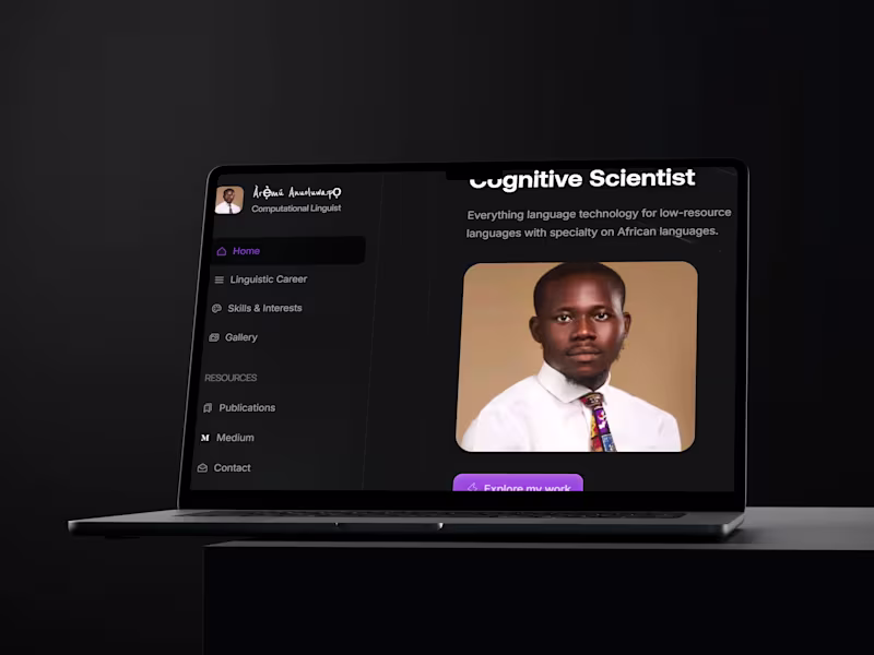 Cover image for Computational Linguist - Professional Website