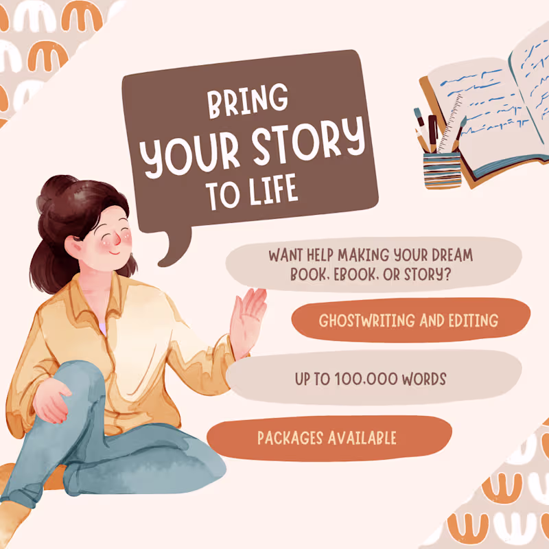 Cover image for Ghostwriting 50K+ word novel