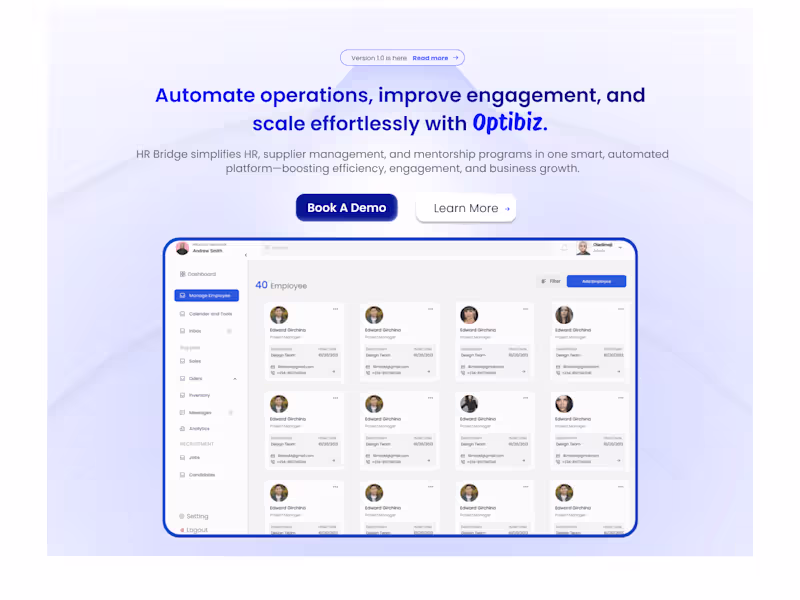 Cover image for Optibiz landing page