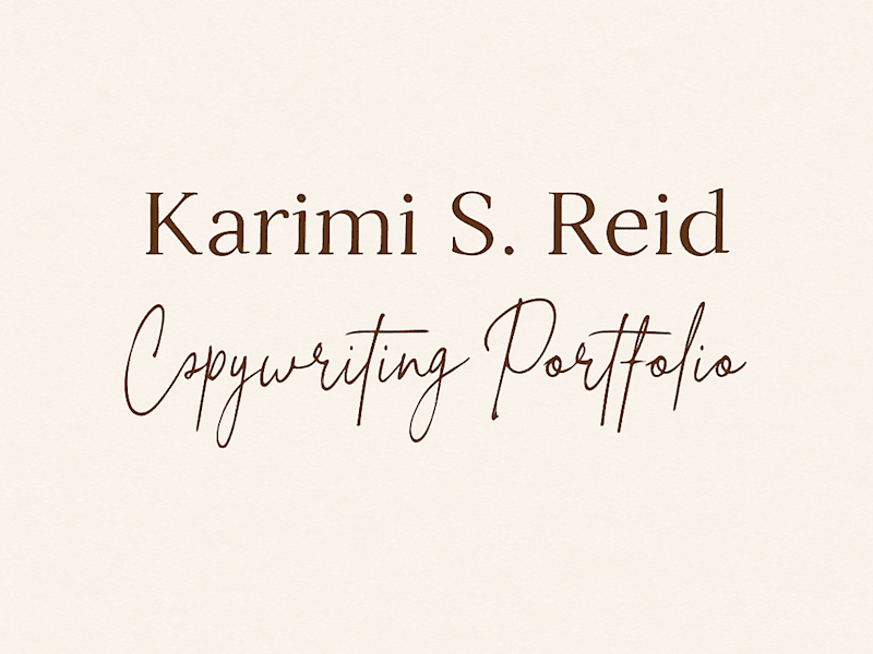 Cover image for Copywriting Portfolio – Lifestyle, Product & Brand Voice