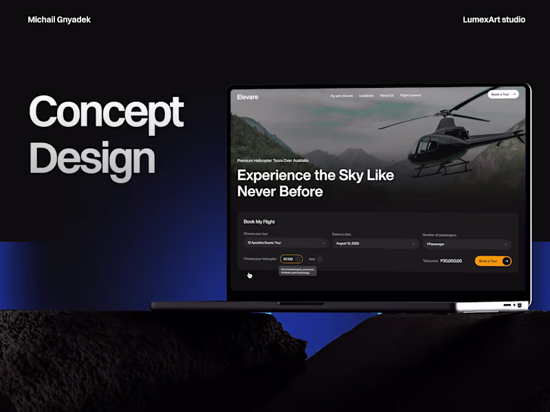 Cover image for UI Concept Design — Modern Hero Sections (1–3 Concepts)