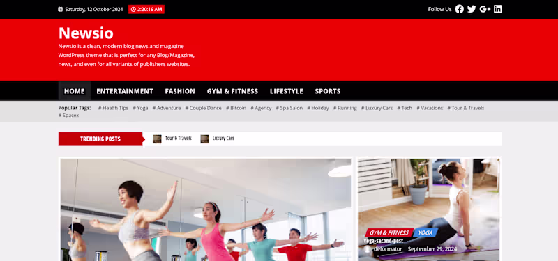 Cover image for Wordpress news site