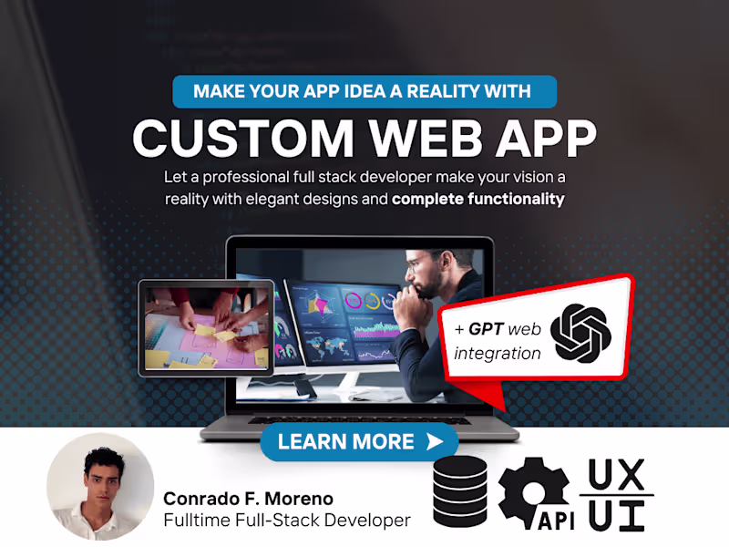 Cover image for Full Stack Web Application Development and Support 👨‍💻