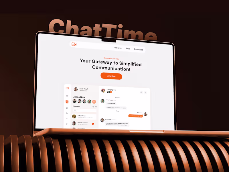 Cover image for 🟠 ChatTime- Promotional Website Framer Template