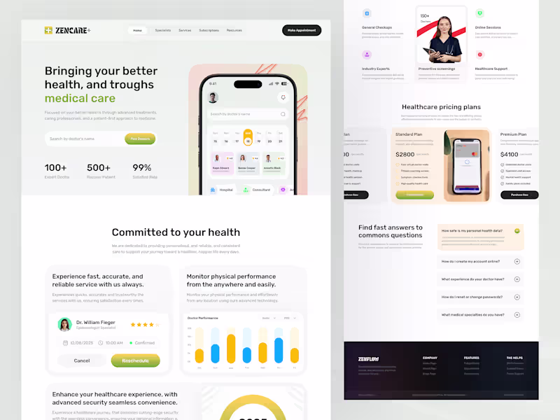 Cover image for Health Care App Landing Page Development