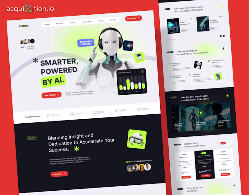 Cover image for Aivora – Framer Landing Page The Brief Aivora, an AI startup...