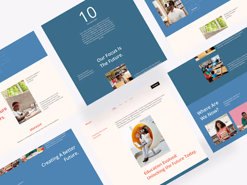 Cover image for Ed tech website landing page