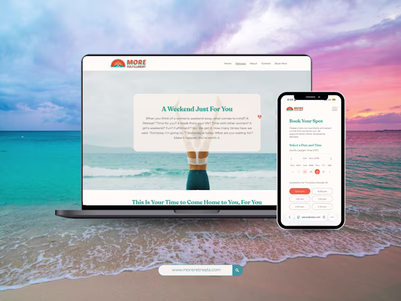 Cover image for Responsive Web Design for Women's Retreat