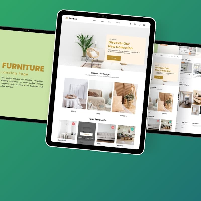 Cover image for FURNITURE WEBSITE UI