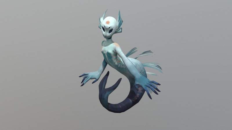 Cover image for Siren - 3D Character Model, Handpainted Sculpted 3D Model
