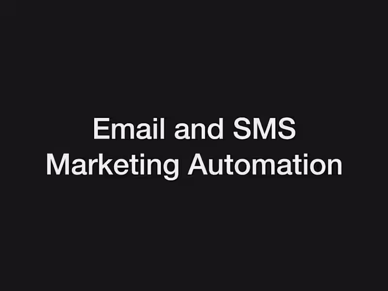 Cover image for Email and SMS Marketing Automation