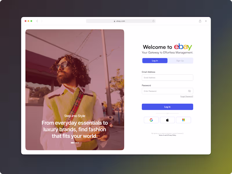 Cover image for eBay Onboarding Flow Design