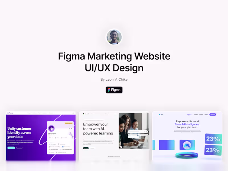 Cover image for Figma Marketing Website UI/UX Design