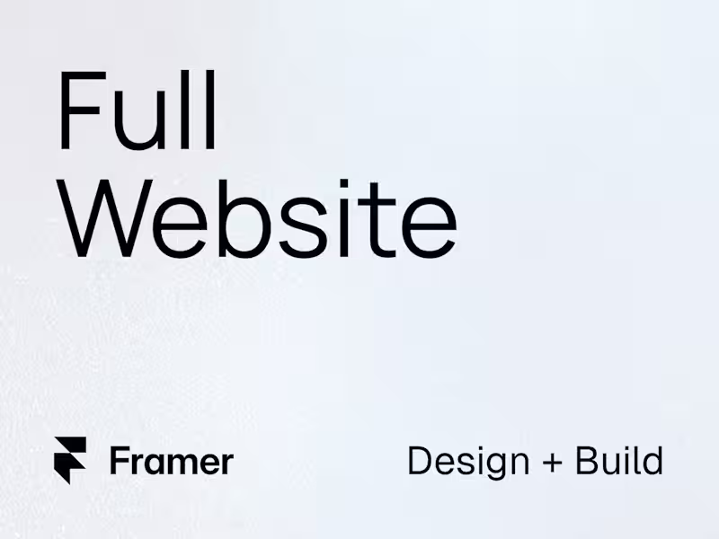 Cover image for Full Website (Framer)
