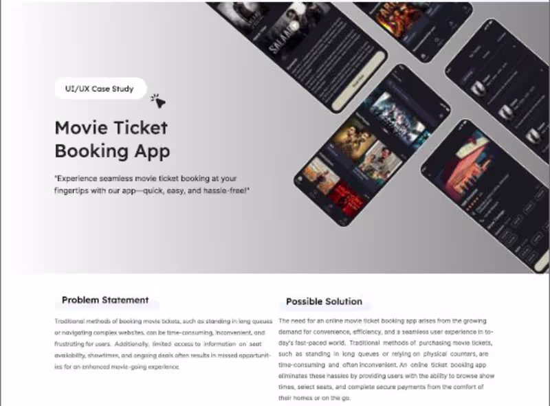 Cover image for CineEase makes movie booking fast and effortless. Browse the...