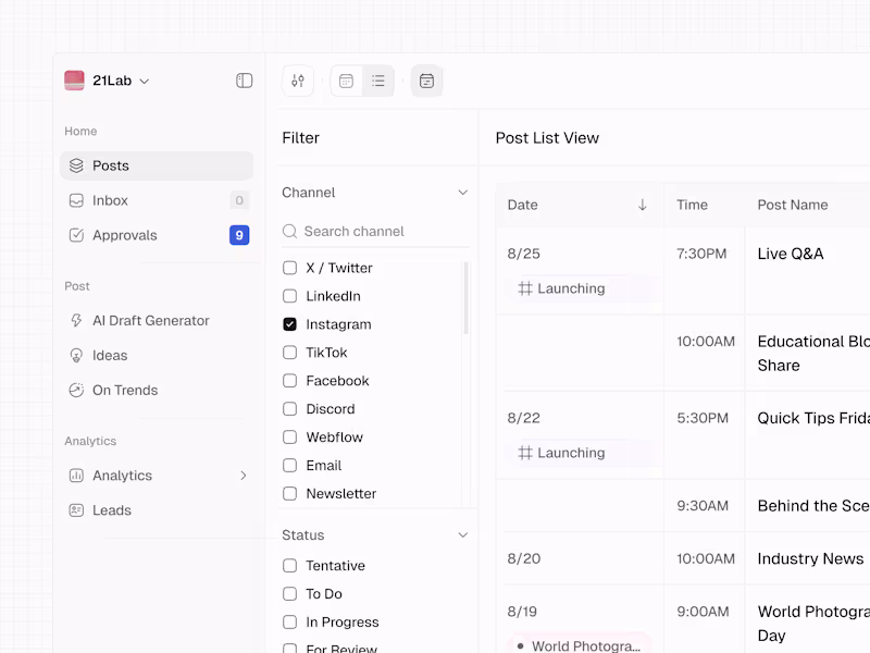 Cover image for Posta - Social Media Management Platform