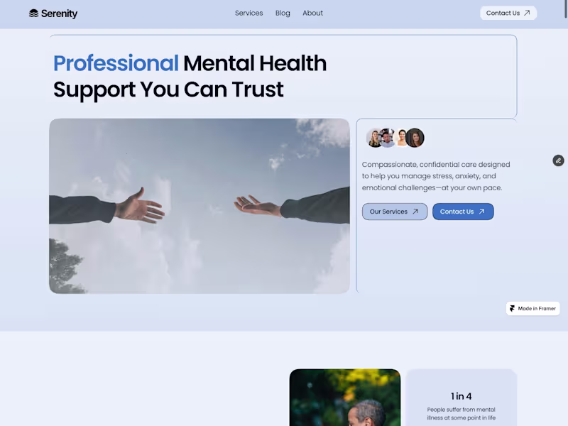 Cover image for Framer landing page design and development