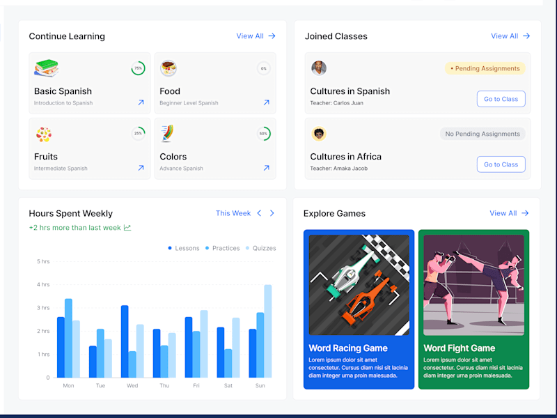 Cover image for Edtech Web Application Design; Language Learning Management App