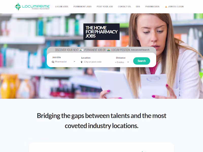 Cover image for THE HOME
FOR PHARMACY
JOBS