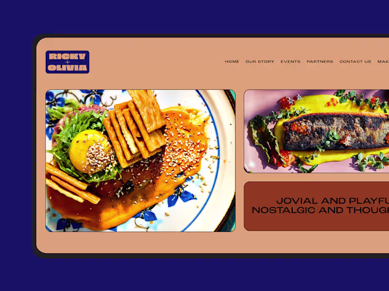 Cover image for RICKY + OLIVIA / restaurant branding + web design