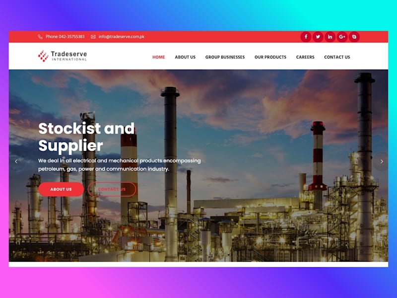 Cover image for Tradeserve International Corporate Website Design
