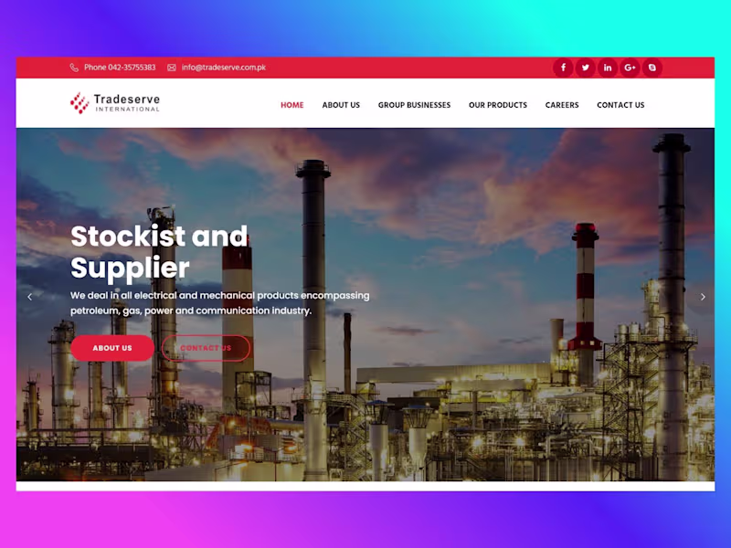 Cover image for Tradeserve International Corporate Website Design