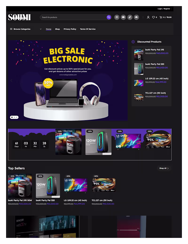 Cover image for Soumi Electronics (Website Development & Branding)