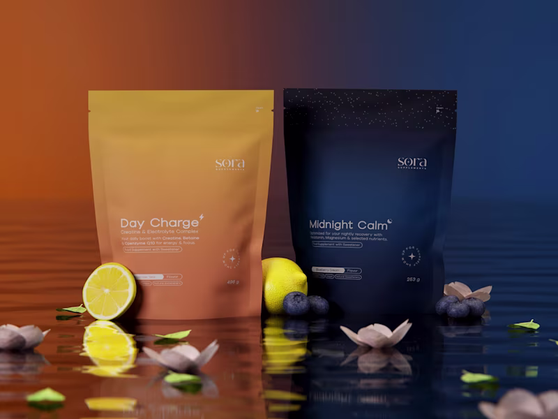 Cover image for SORA Supplements — Brand & Packaging Design
